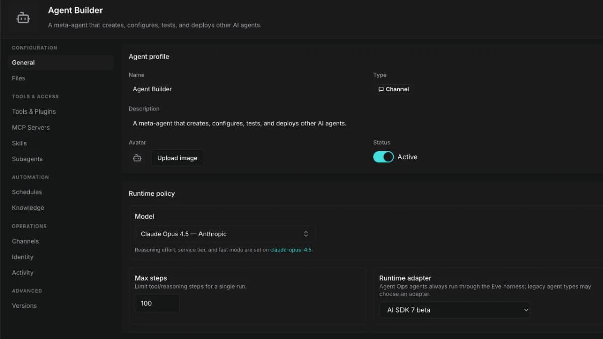 PRESHos runtime configuration showing the environment, model, reasoning level, network policy, and tool access for an agent.