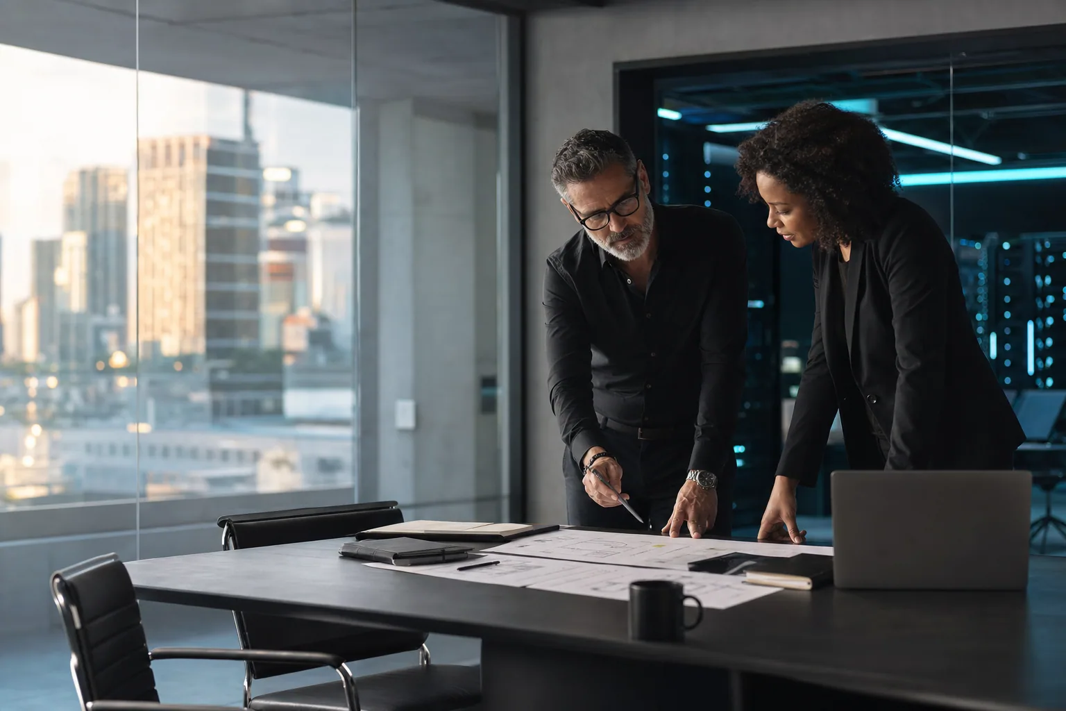 IT solution provider executive and PRESHai architect planning an AI implementation